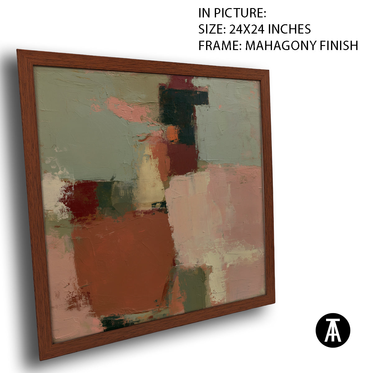 Artwork in Mahogany Finish Frame