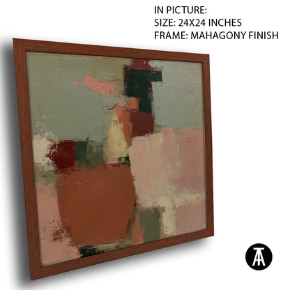 Artwork in Mahogany Finish Frame