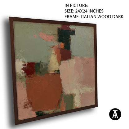 Artwork in Dark Wood Frame