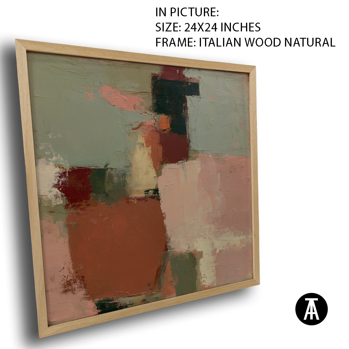 Artwork in Natural Wood Frame