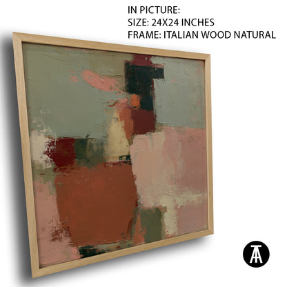 Artwork in Natural Wood Frame