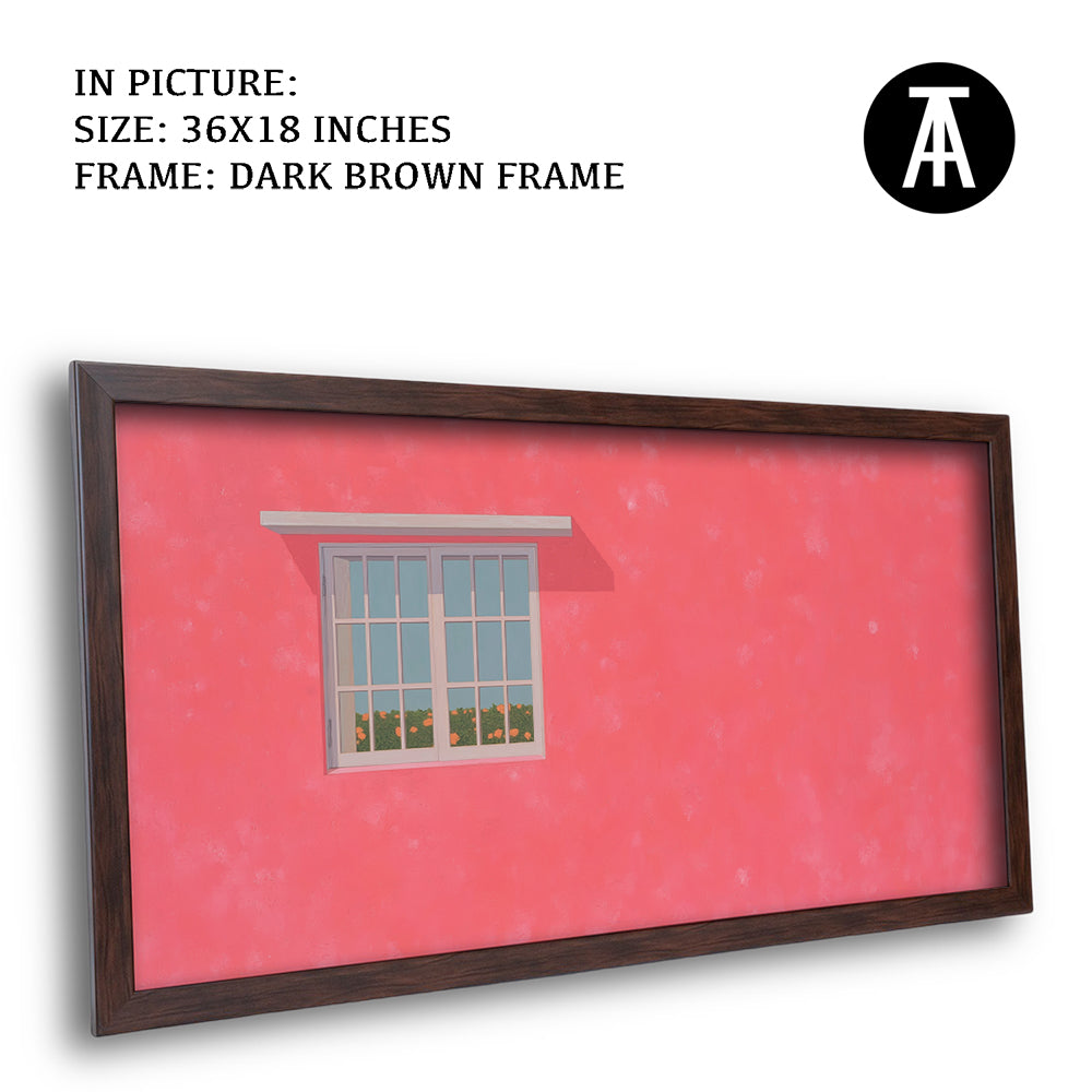 Artwork in Dark Brown Frame
