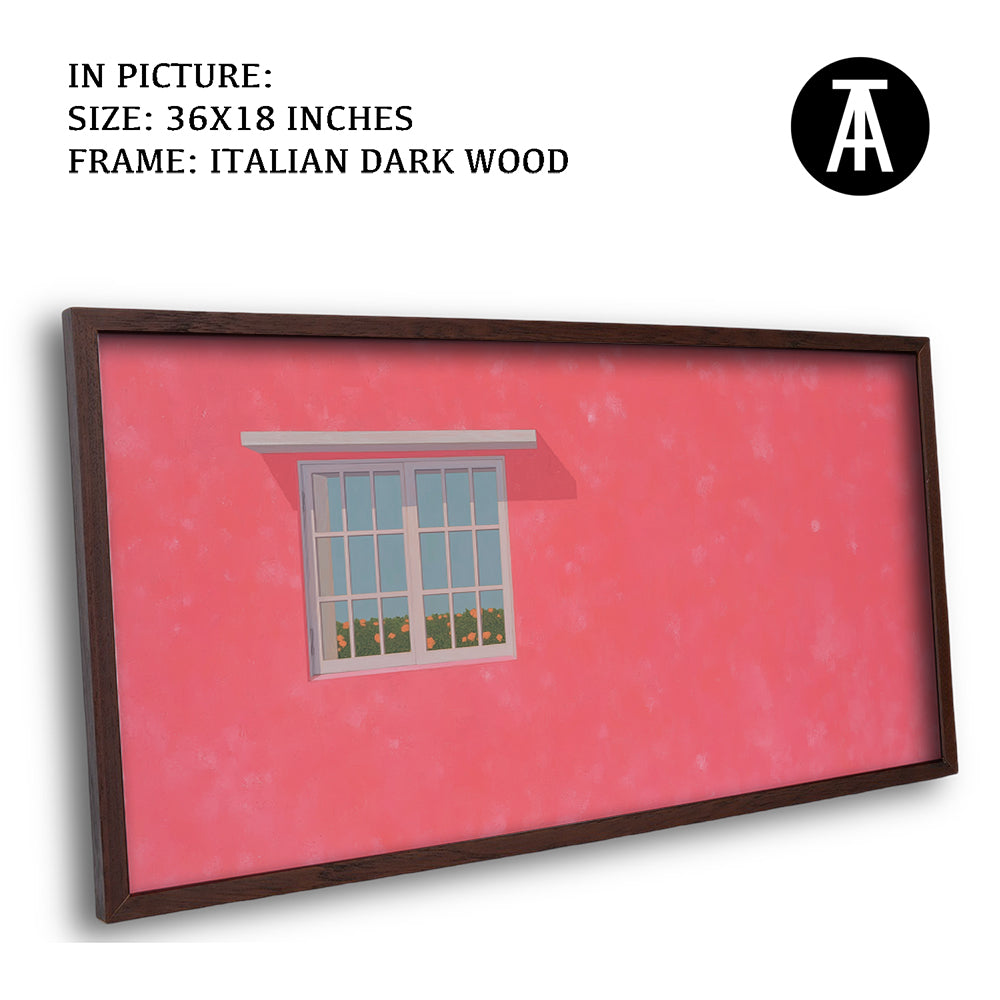 Artwork in Dark Wood Frame