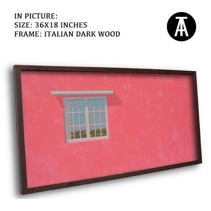 Artwork in Dark Wood Frame