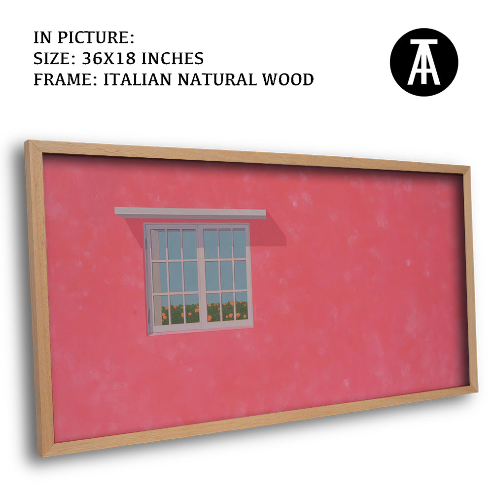 Artwork in Natural Wood Frame