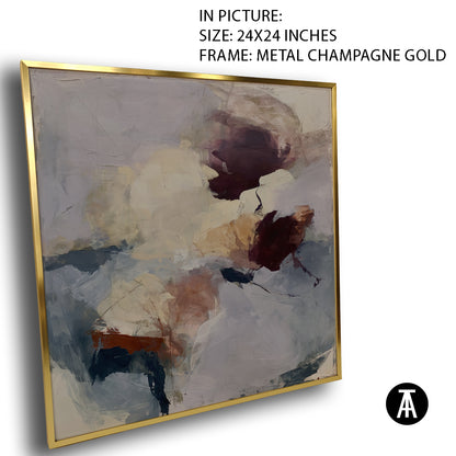 Artwork in Metal Champagne Gold Frame