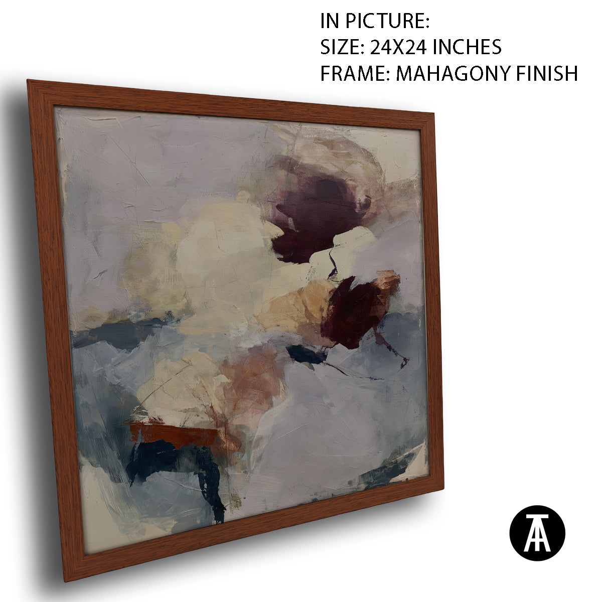 Artwork in Mahogany Finish Frame