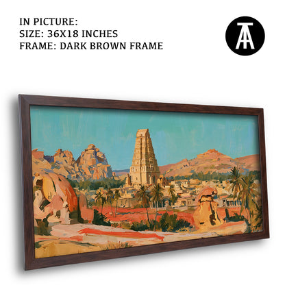 Artwork in Dark Brown Frame