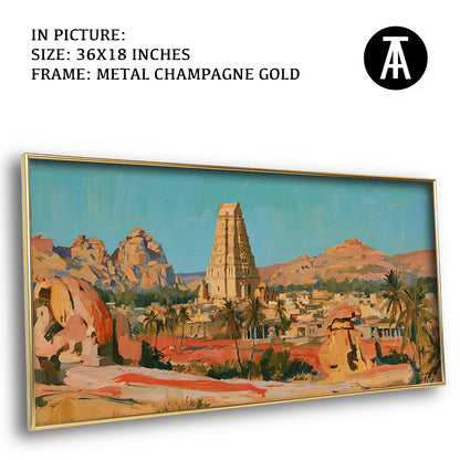 Artwork in Metal Champagne Gold Frame