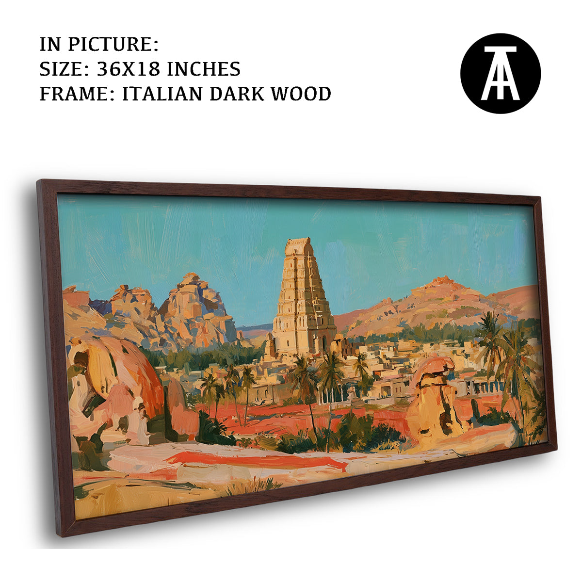 Artwork in Dark Wood Frame