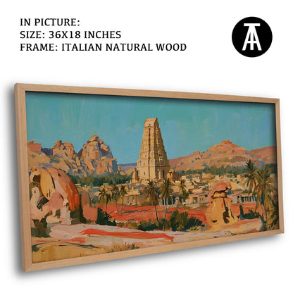 Artwork in Natural Wood Frame