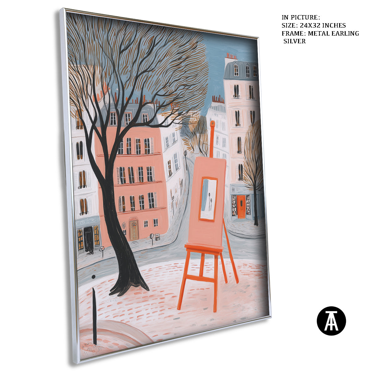 Artwork in Metal Earling Silver Frame