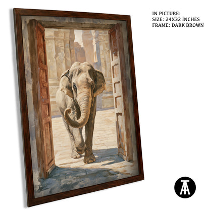 Artwork in Dark Brown Frame