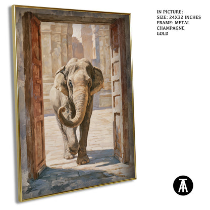 Artwork in Metal Champagne Gold Frame