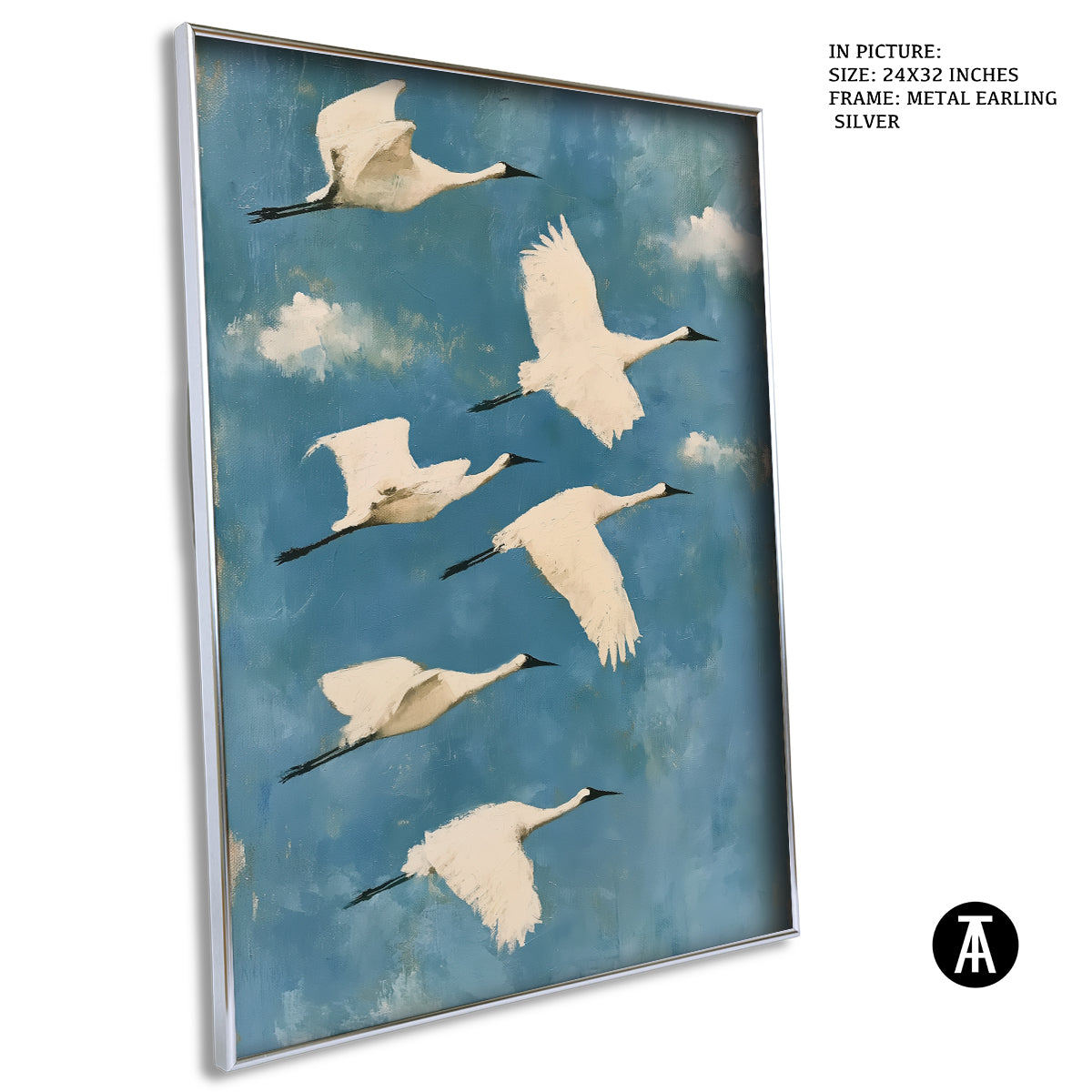 Artwork in Metal Earling Silver Frame