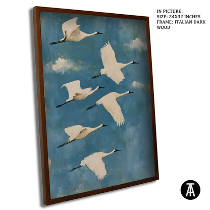 Artwork in Dark Wood Frame