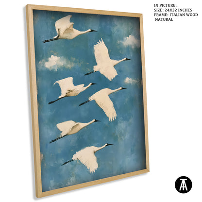 Artwork in Natural Wood Frame