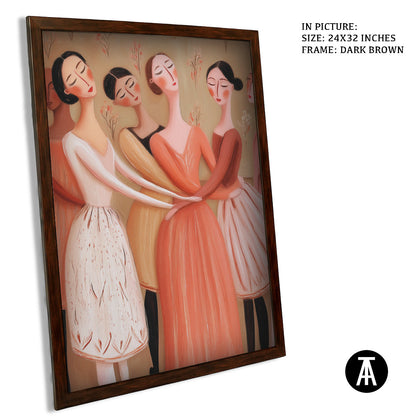 Artwork in Dark Brown Frame