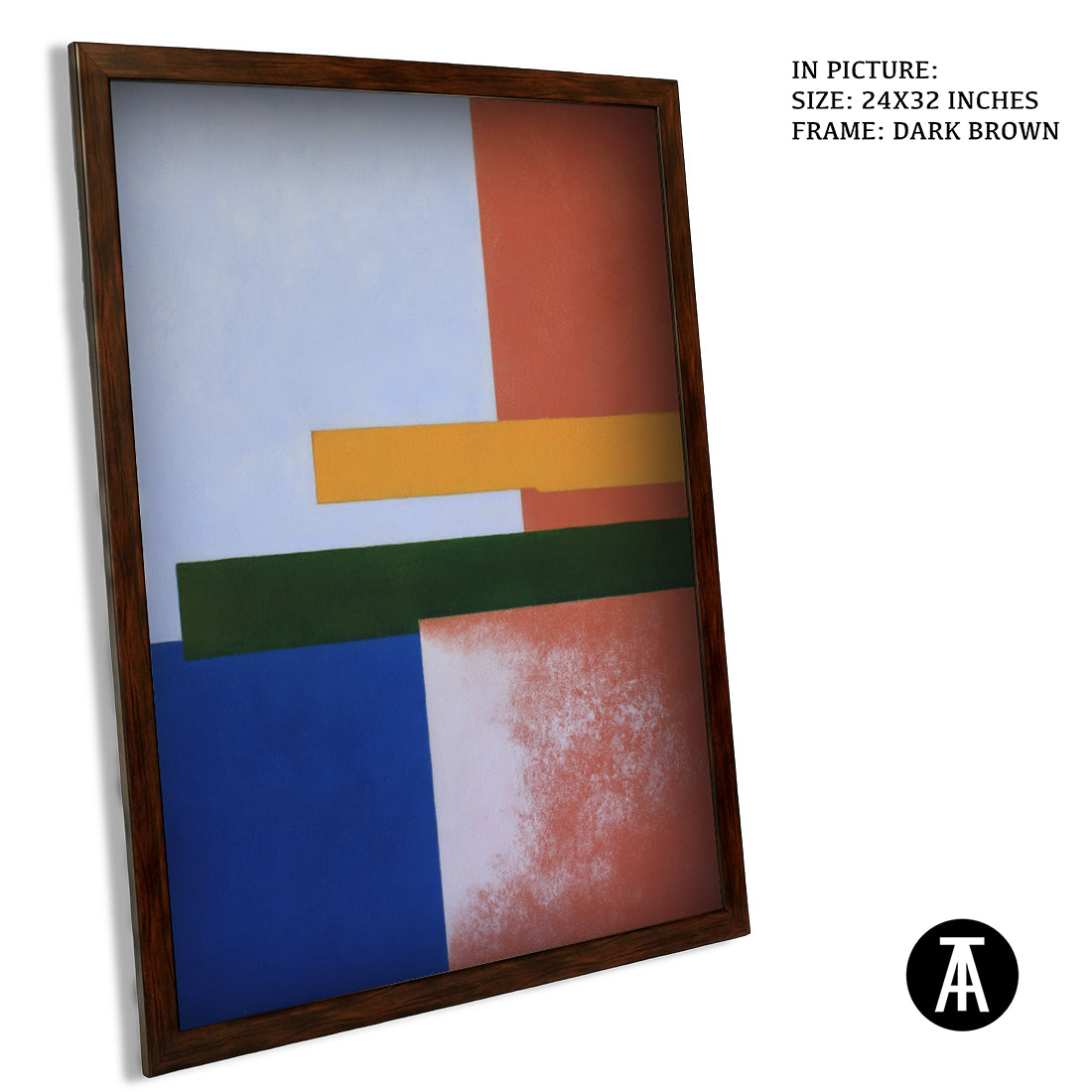 Artwork in Dark Brown Frame