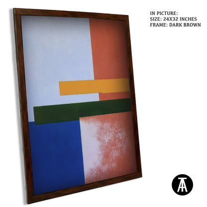 Artwork in Dark Brown Frame