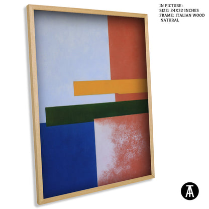 Artwork in Natural Wood Frame