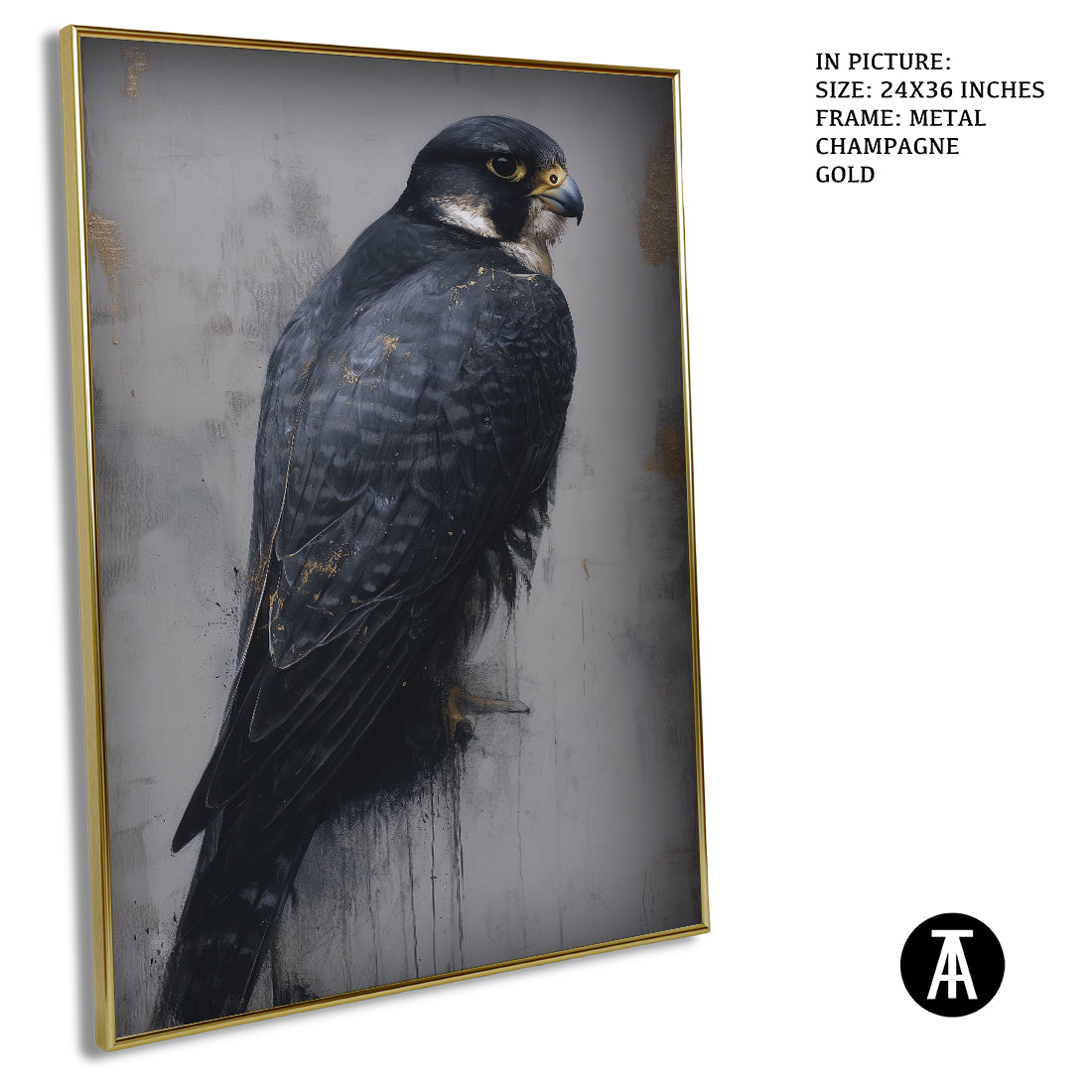 Sample Artwork in Champagne gold Metal Frame