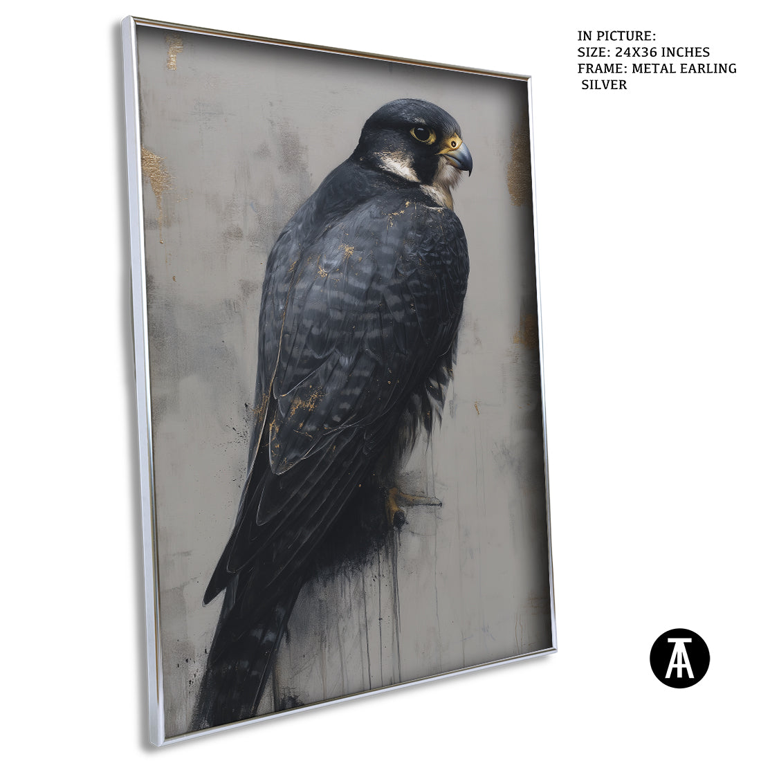 Sample Artwork in Earling Silver Metal Frame
