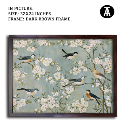 Artwork in Dark Brown Frame