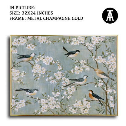 Artwork in Metal Champagne Gold Frame