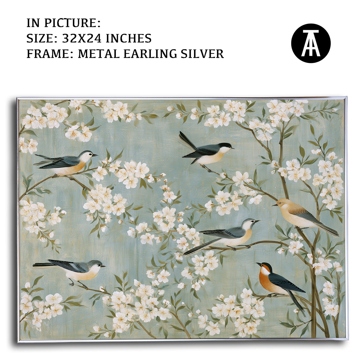 Artwork in Metal Earling Silver Frame