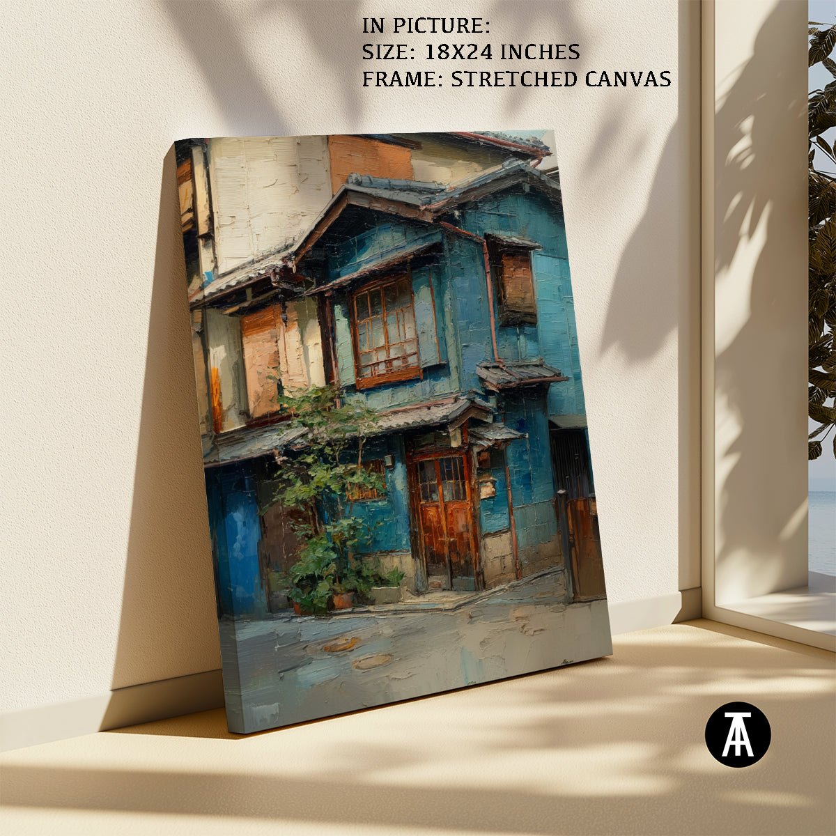 Artwork in Natural Wood Frame