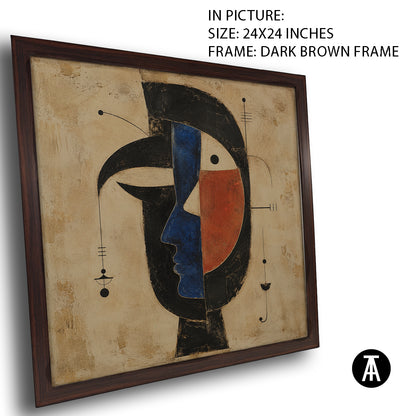 Artwork in Dark Brown Frame