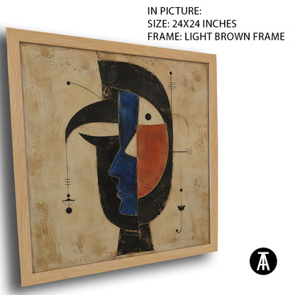 Artwork in Light Brown Frame