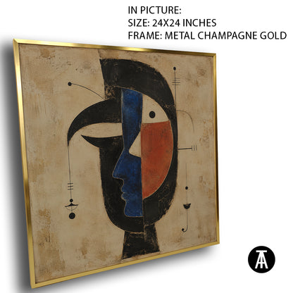 Artwork in Metal Champagne Gold Frame