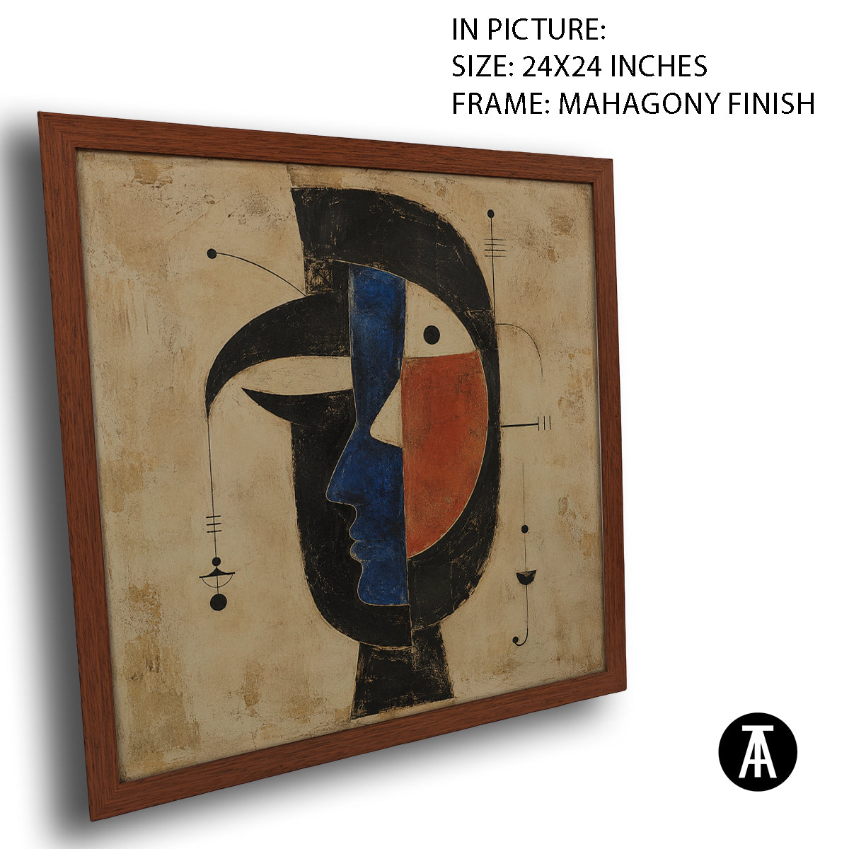 Artwork in Mahogany Finish Frame