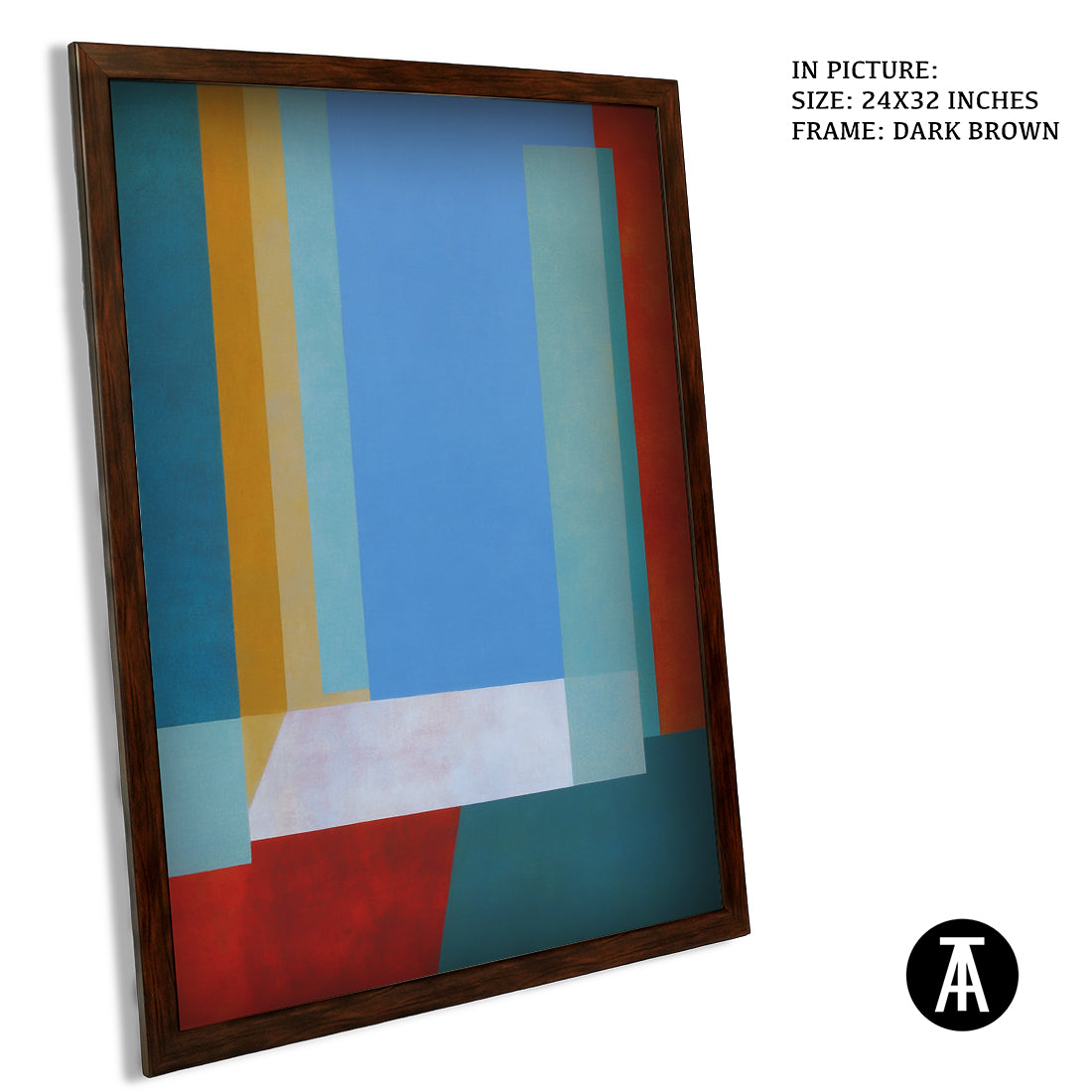 Artwork in Dark Brown Frame