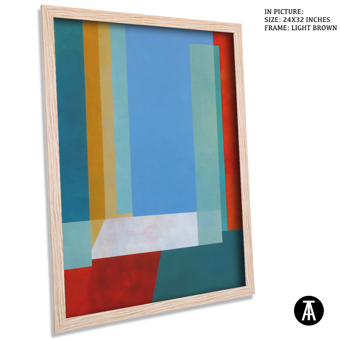 Artwork in Light Brown Frame