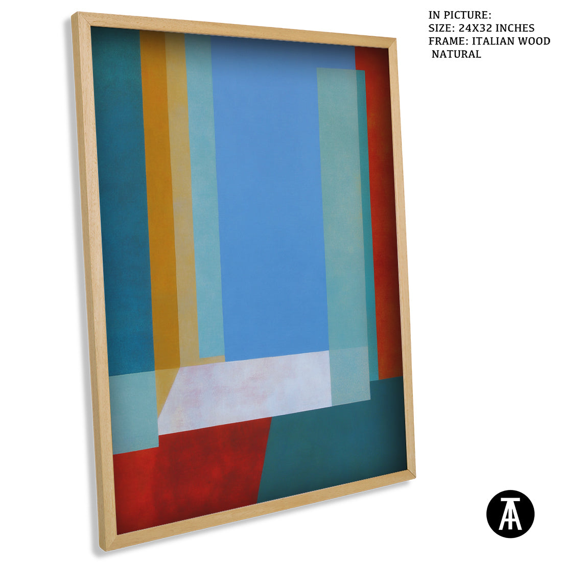 Artwork in Natural Wood Frame