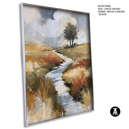 Artwork in Metal Earling Silver Frame
