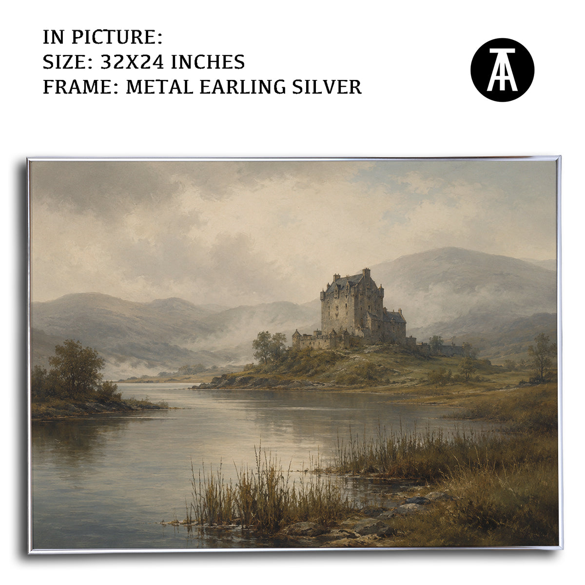 Artwork in Metal Earling Silver Frame