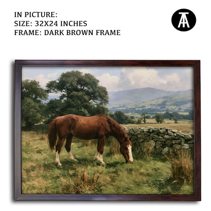 Artwork in Dark Brown Frame