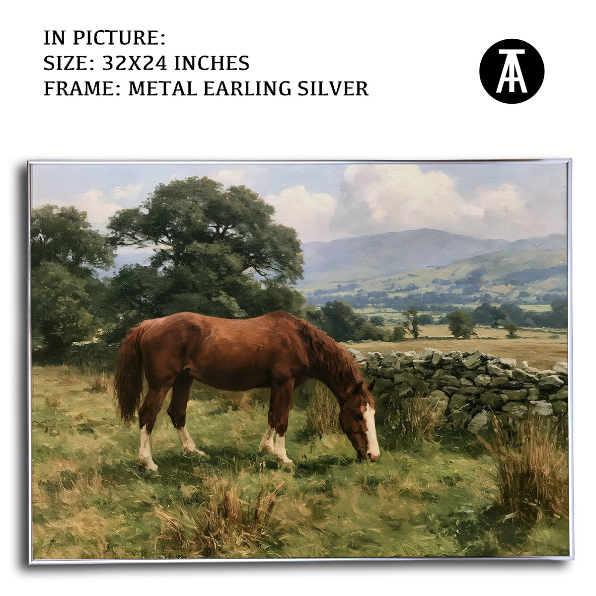 Artwork in Metal Earling Silver Frame