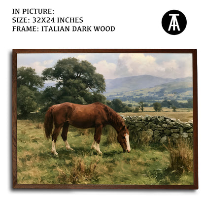 Artwork in Dark Wood Frame