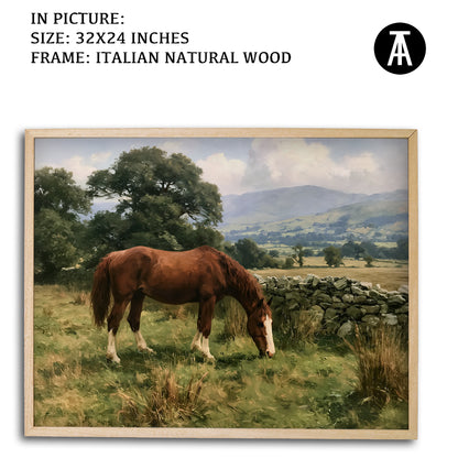 Artwork in Natural Wood Frame