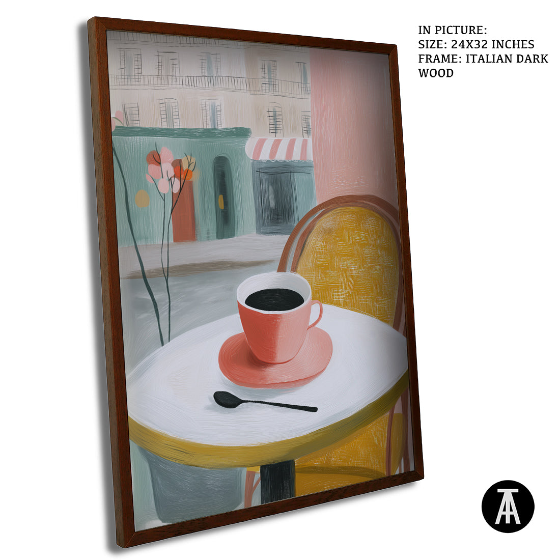 Sample Artwork in Italian Wood Framing Dark