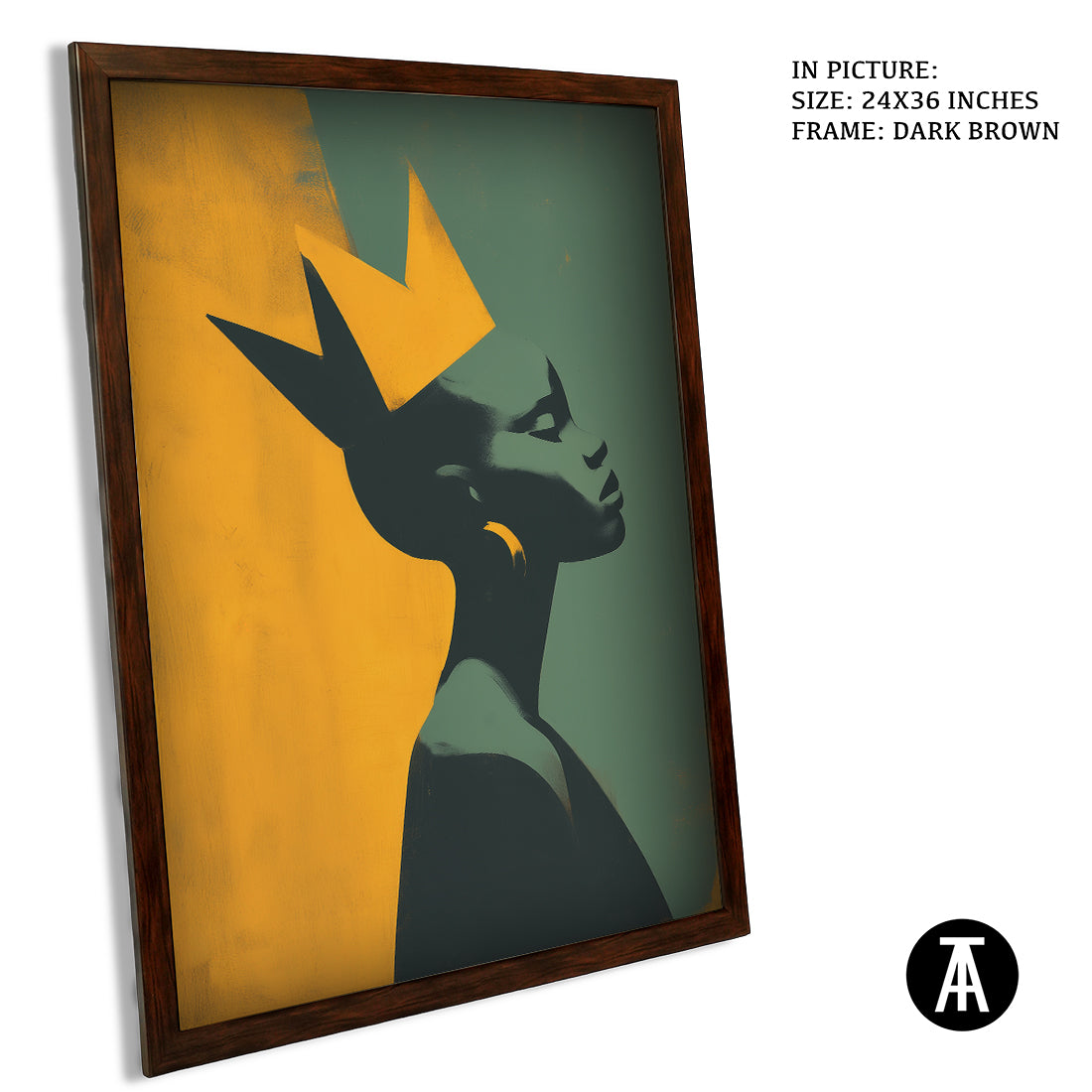 Sample Artwork in Dark Brown Frame