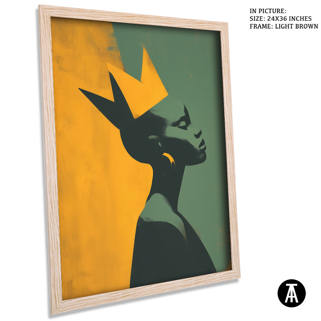 Sample Artwork in Light Brown Frame