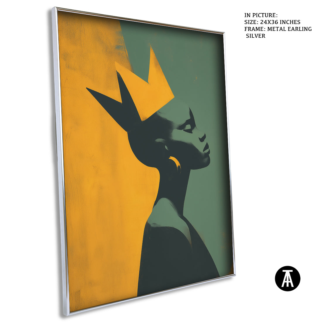 Sample Artwork in Earling Silver Metal Frame