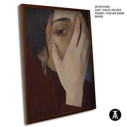 Artwork in Dark Wood Frame