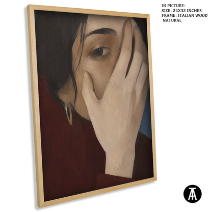 Artwork in Natural Wood Frame